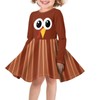 HELLHERO Thanksgiving Turkey Dress for Girls Kids 7-8 Long Sleeve