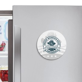 Unbranded Great Barrier Reef Australia Grunge | 4'' X 4'' Round Decorative Magnet