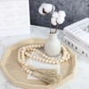Sivya 58in Farmhouse Beads Wood Bead Garland with Tassels, Rustic