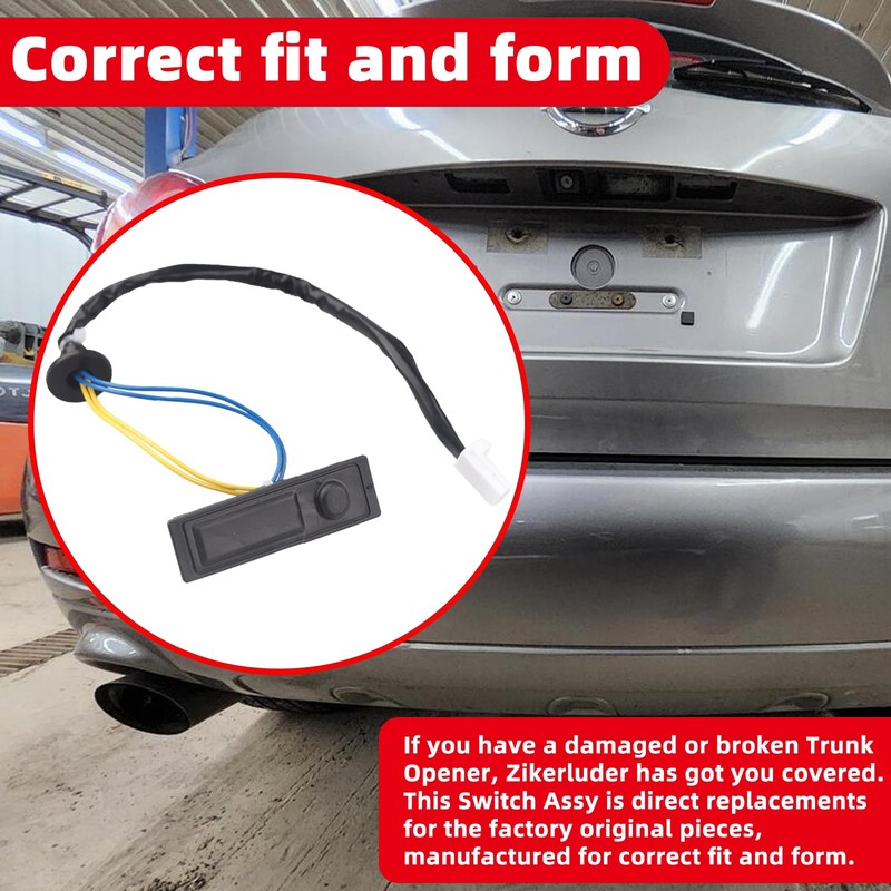 Zikerluder Rear Trunk Lid Release Tailgate Opening Switch Compatible with