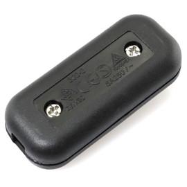 E-outstanding Inline Cord Switch On/Off Black Button Feed Cord Switch for Table Lamp Desk Light Bed Lamp 6A 250V