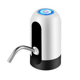 Household Desktop Water Dispenser Portable Automatic Electric Faucet Small Water Dispenser Pump Water Machine Dispenser for 1-5 Gallon Outdoor Travel Bedside Home Office (White.)