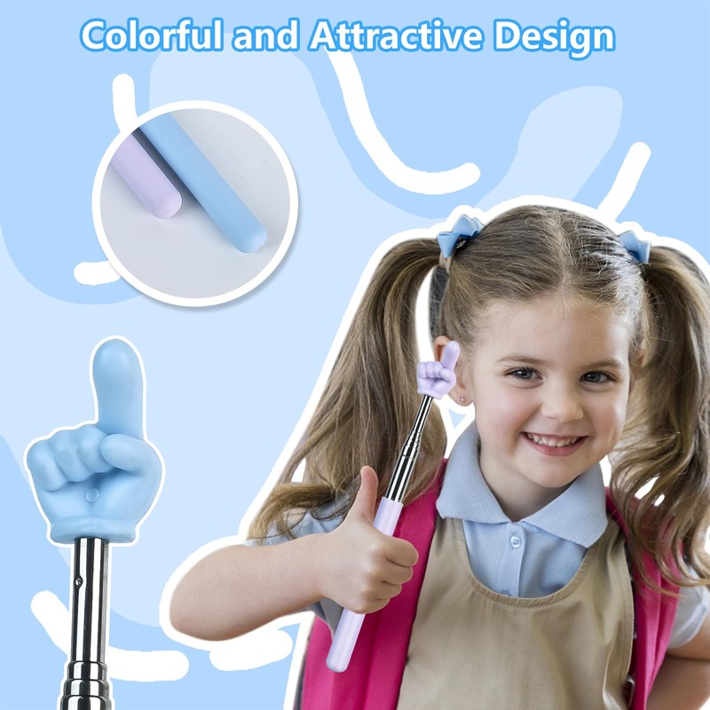Oslynia 2 Pcs Pointer Finger Stick for Teacher Supplies, Blue