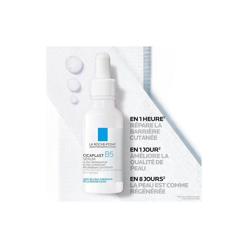 La Roche-Posay Cicaplast B5 Sérum, concentrado reparador e hidratante facial,