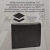 flevado Slim Lightweight Handy Black Men's Genuine Leather Wallet with