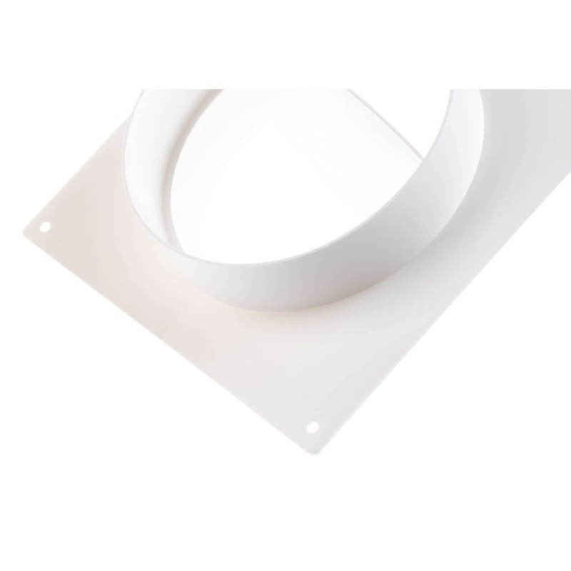 Wall Flange 125 mm with Backflow Flap PVC Connector Round