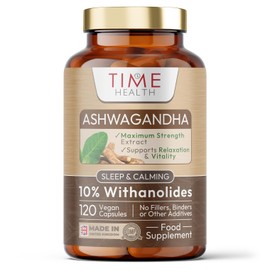 Ashwagandha - 10% Withanolides - HIGH Strength - Maximum Benefits - UK Manufactured - Zero Additives - Pullulan (120 Capsules)