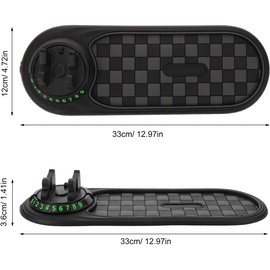 Healeved Soporte para Teléfono Móvil con Alfombrilla Antideslizante para Coche Base Giratoria Multifunción para Salpicadero Almohadilla Antideslizante para Tablero de Auto Accesorio