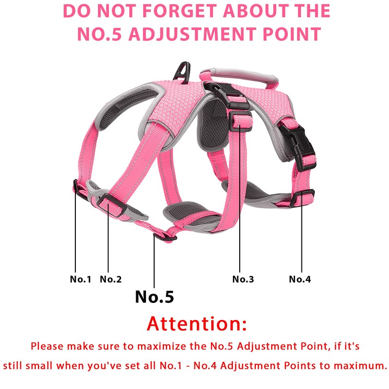 BELPRO Multi-Use Support Dog Harness, Escape Proof No Pull Reflective
