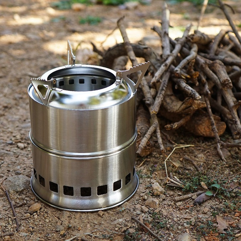 Mini Alcohol Stove for Camping Hiking Stainless Steel Campfire Stove