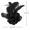 Song Qing Women's Fascinator Feather Flower Hair Clip Pin Brooch