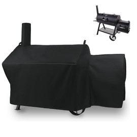 Grill Cover for Oklahoma Joe's Longhorn Offset Smoker, 70 inch Heavy Duty Waterproof UV Resistant Offset Smoker Cover for Oklahoma Joe's 13201747-50, Outdoor BBQ Cover