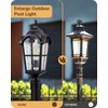 EDISHINE Large Pole Light Fixture Exterior Lamp Post Lantern Head