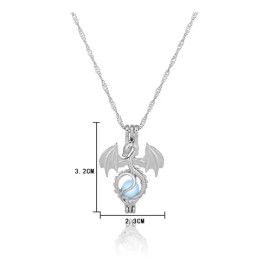 Collar Dragón Brilla En Oscuridad Mujer Novia Novedad Regalo                                                                                          