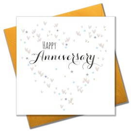 Claire Giles QUI027 Quill "Happy Anniversary" Anniversary Card,15cm x 15cm