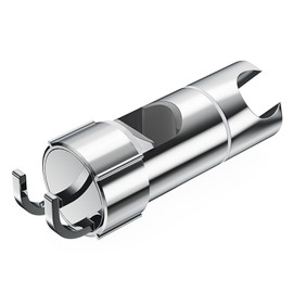 Alyvisun Adjustable Hand Shower Holder with 2 Hooks, Universal Shower Head Holder No Drilling for 18-25 mm, Chrome-Plated Shower Holder for Shower Rail, 360° Rotatable, Easy Installation