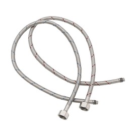 BWE 32-Inch Long Bathroom Kitchen Faucet Connector Braided Stainless Steel Supply Hose 1/2-Inch Female Compression Thread x 2 Pcs (1 Pair)