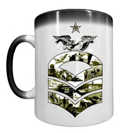 Stay Frosty Enterprises Senior Chief Petty Officer Coast Guard Vet 15 oz Ceramic Heat Activated Coffee M
