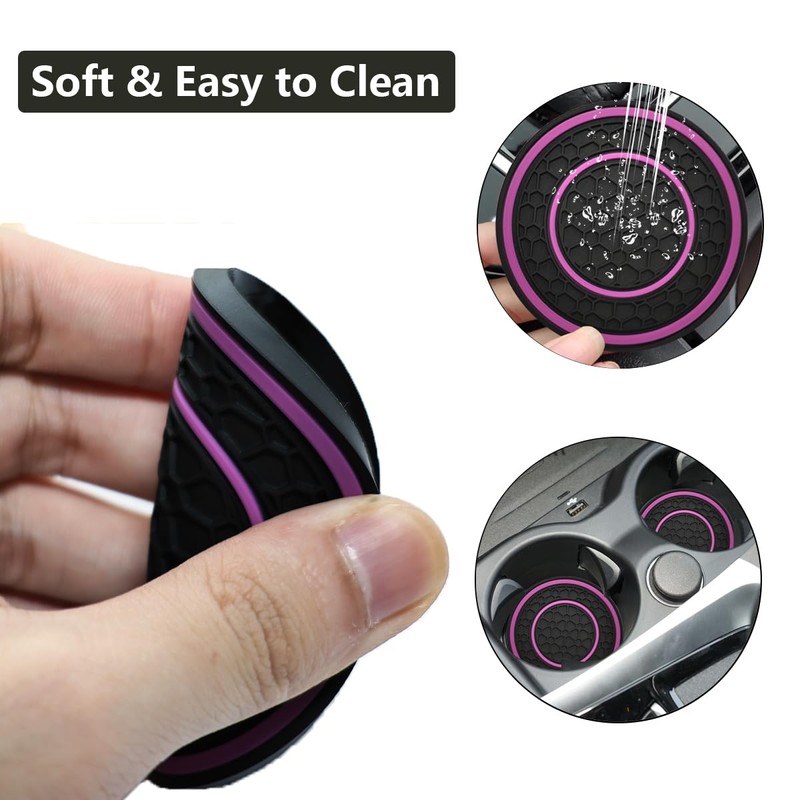 JUNAHAA Car Cup Coaster Universal Automotive Waterproof Non-Slip Cup Holders