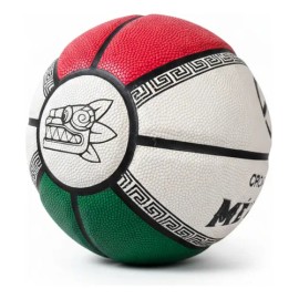 Balón Basquet Piel Sintética Crossover Mexicano Talla 7 Color Tricolor                                                                                