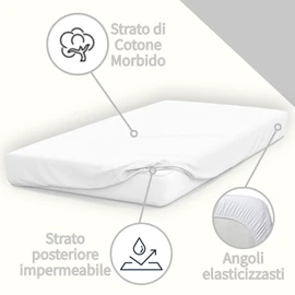 Bubblin Cot or Cot Bed Mattress Protector 60 x 120 cm Waterproof with Corners Pack of 2 (2, 60 x 120 cm)