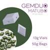 Matubo Czech Gemduo con 2 agujeros, cristal retroiluminado verde vitral,