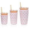 Reusable 3-Pack Iced Coffee Cup Sleeve, Insulated Neoprene, Beverage Holder