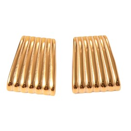 Gold Rectangle Earrings for Women, 18k Gold Statement Earrings Chunk Textured Stud Earrings, Square Drop Earring Minimalist Geometric Earrings for Women(H-Trapezoidal)