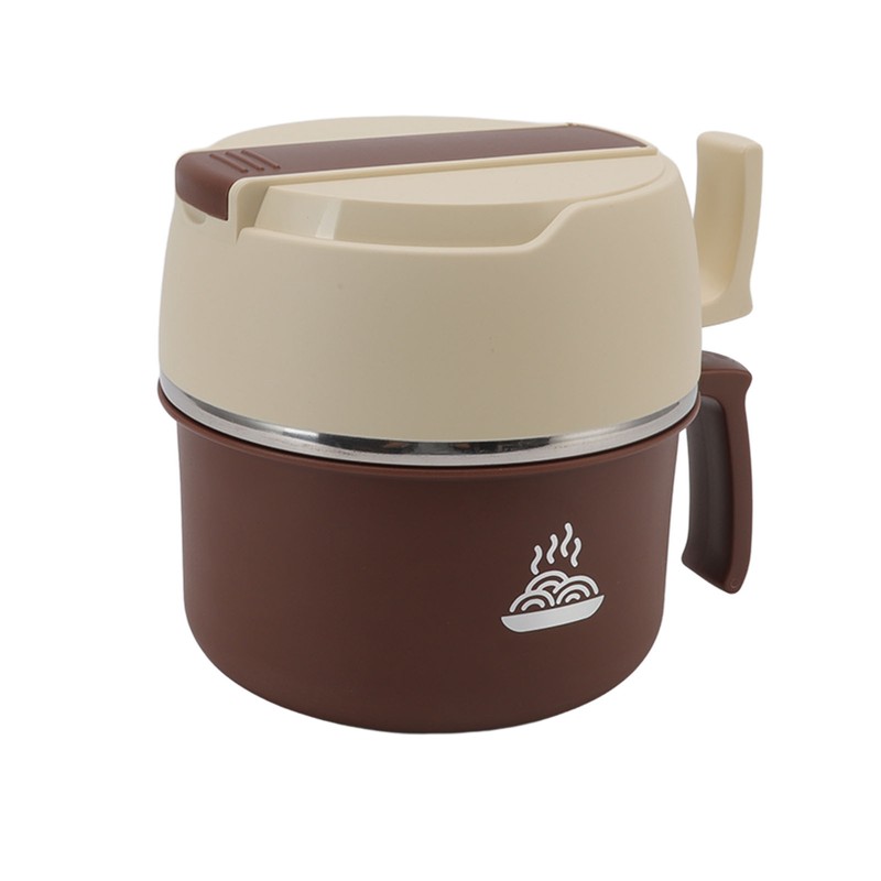 Stainless Steel Noodle Bowl Lunch Box Double Layer Ramen Bowl