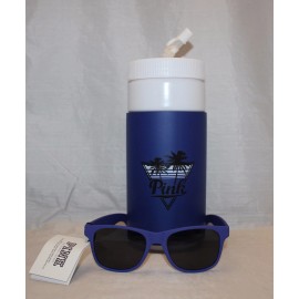 Victoria's Secret Pink Spring Break Water Bottle & Bottle Opener Sunglasses Blue