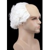 Karlery Short Curly Fits Old Man Bald Cap Mad Scientist