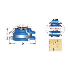 Amana Tool - SC586 Carbide Tipped 3-Wing Roman Ogee Reversible Stile & Rail 2-13/32 x 1 x