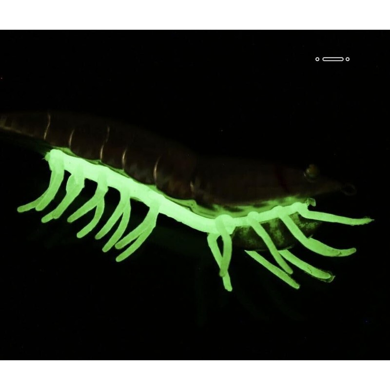 Squid fishing lure prawn shrimp with rattle luminous legs 11.5cm