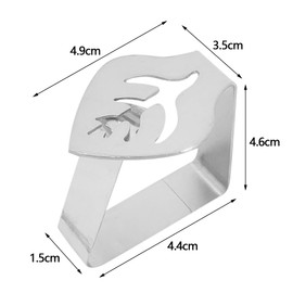 GZSYWZ Table Cloth Clips 10Pcs Table Cloth Holder Thick Table Cover Clips Stainless Steel Table Clips Picnic Table Clips for Party Wedding Camping Picnic Decoration Leaf Shape Silver Colour Brushed