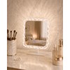 13.8 x 9.5 LED Makeup Mirror with Lights, Crystal Frame,