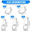 Weedless Wacky Rig Hooks Bass Fishing Hooks Kit, 50pcs Carbon