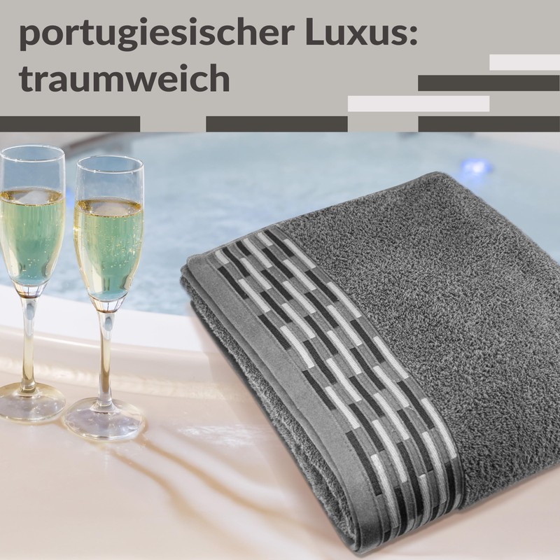 Lashuma Lugano Sauna Towel XXL Grey Terry Towelling Bath Towel