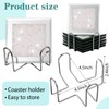 Jetec Crushed Diamond Home Decoration Glass Coaster Set of 6