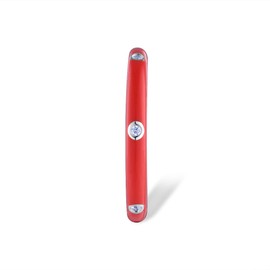 Santuzza Stackable Enamel Ring 925 Sterling Silver Stacking Cubic Zirconia Eternity Colorful Rainbow Band Rings (Small, Red, 7)