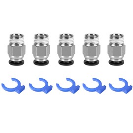 Proxima Direct PC4-M10 Male Straight Pneumatic for E3D-V6 Long-Distance Bowden Extruder 3D Printer with Circlip (10PCS in Total)
