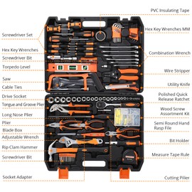 Garvee 236 Piece Tool Set, Auto Repair Tool Combination Package, Socket Wrench Mixed Tool Set Hand Tool Kit with Plastic Toolbox Storage Case, Complete Household Tool Box with Essential Tools