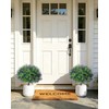 27.5 inch 2 Pack Artificial Lavender Boxwood Topiary Trees