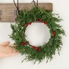 Faux Juniper Cedar and Red Berry Christmas Wreath - Holiday
