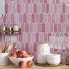 CRE8TIVE 16 Sheets Pink Feather Peel and Stick Tile Backsplash