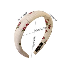 Headbands for Women Alice Bands Adult Women Boho Beauty Wide Top Knot Turban Fabric Hairband No Slip Headwear Elastic Hair Hoops Fashion Hair Accessories for Women and Girls 4Pcs