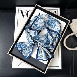 Weximil 100% Mulberry Silk Scarf for Women - 59”*6.3” Long Headscarf Neck Scarf Hair Wraps - Shawls with Gift Packed 015