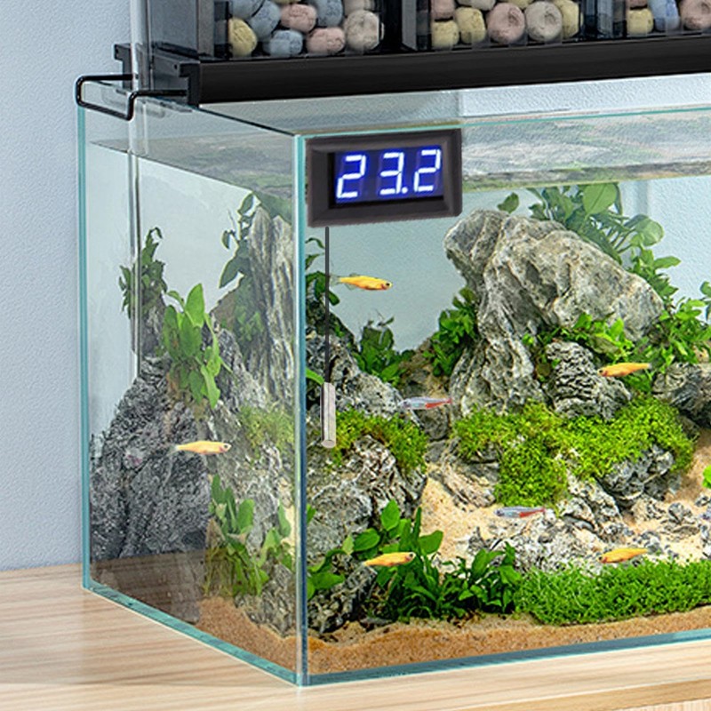 Aquarium Thermometer, Fish Tank Digital Thermometer, Digital Thermometer with LED