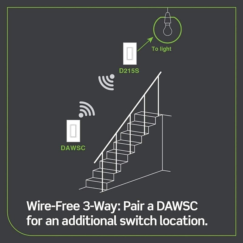 Leviton Decora Smart Switch Anywhere Companion, Add Wire-Free 3-Way/4-Way/5-Way On/Off