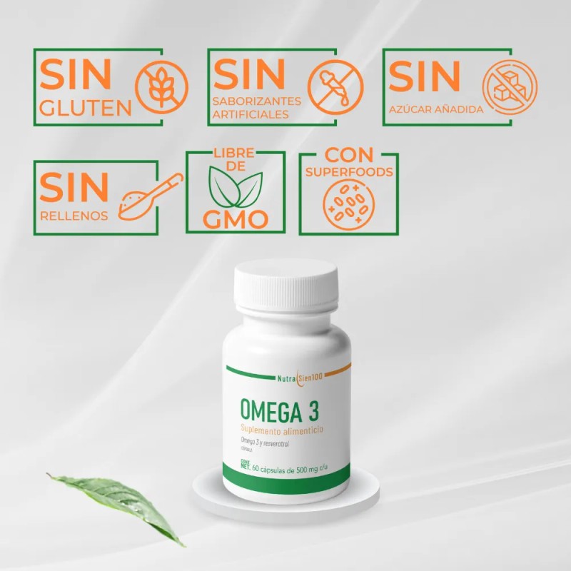 Omega 3 De Salmón Con Resveratrol Epa/dha Nutrasien100 60cap Sabor