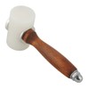 Leather Nylon Mallet, T Shape Wood Leather Carving Mallet Hammer